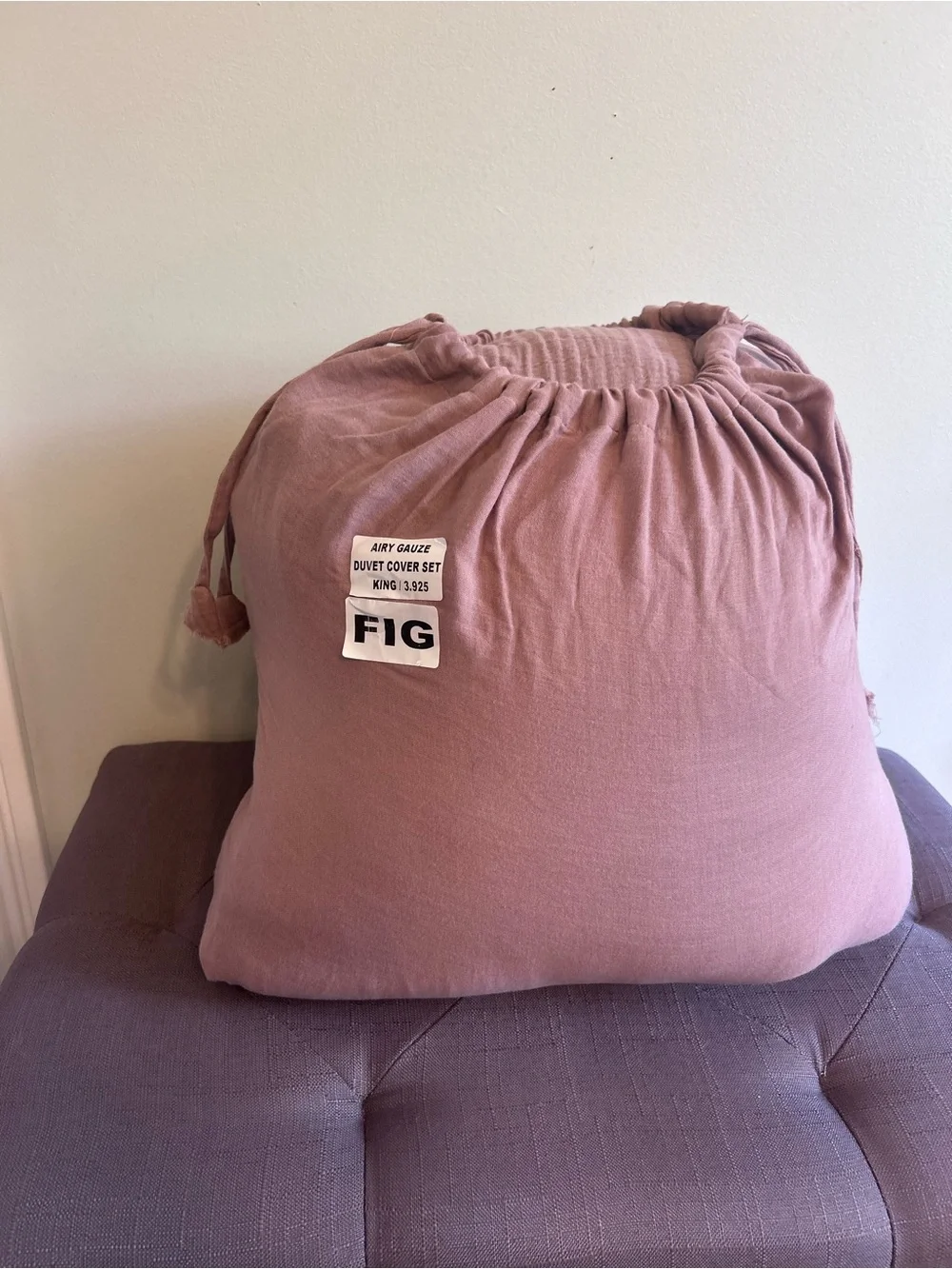 NWT Quince Fig Organic Cotton Gauze Duvet Cover and Sham Set!